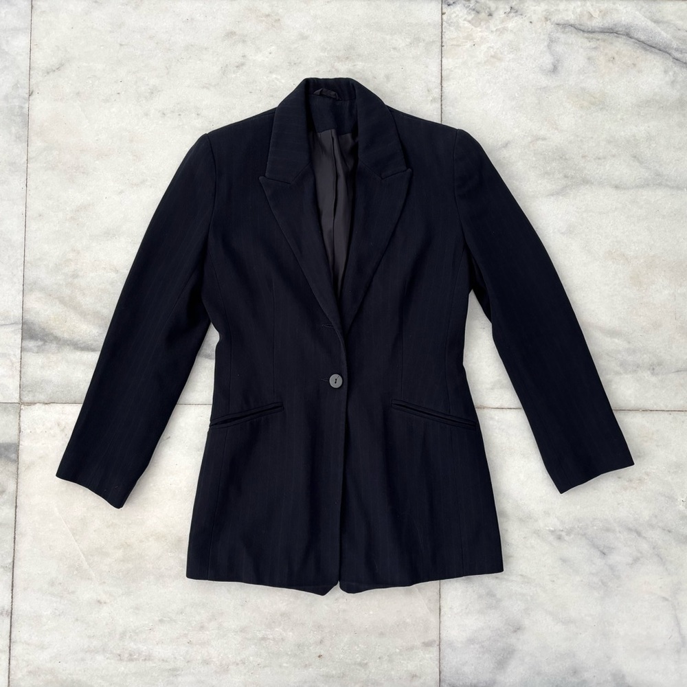 VTG Principles Blazer Navy Blue Lined Womens 2P Office Career Academia See Below